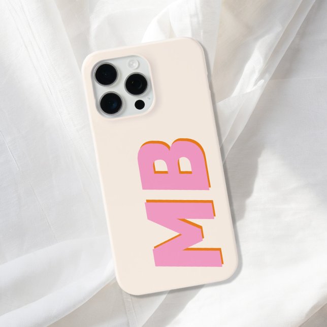 Modern Minimalist Initial Monogram Case-Mate iPhone Case (Creator Uploaded)