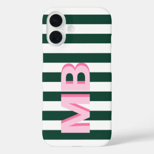 Modern Minimalist Initial Monogram iPhone 16 Case