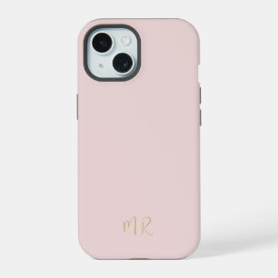 Modern Minimalist Initial Monogram Simple iPhone 15 Case