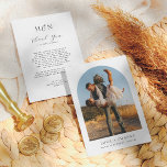 Modern Minimalist Initials Arch Photo Wedding Thank You Card<br><div class="desc">An elegant photo thank you card to match our Modern Minimal Initials Boho Arch Photo Wedding collection. This design features your arch-framed photo on top of your names in an elegant serif font. The back of the design features your initials in an elegant serif font together with an ampersand. There...</div>