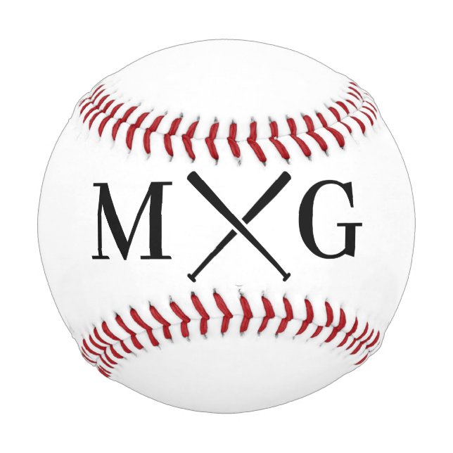 modern minimalist initials monogram logo baseball (Front)