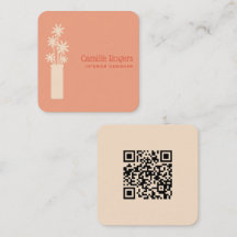Modern Minimalist Interior Designer w/ QR Code