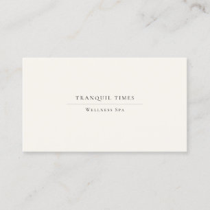Modern Minimalist Ivory & Black Business Card