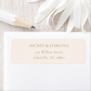 Modern Minimalist Ivory Return Address