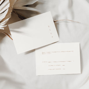 Modern Minimalist Ivory RSVP Card