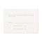 Modern Minimalist Ivory RSVP Card