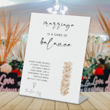 Modern Minimalist Jenga Guest Book Wedding Sign