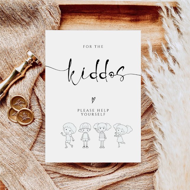 Modern Minimalist Kiddos Table Wedding Sign (Creator Uploaded)