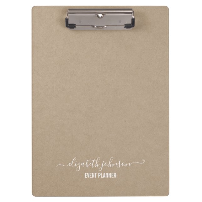 Modern Minimalist Kraft Clipboard (Front)