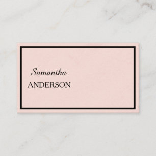 Modern Minimalist   Kraft Rustic Stylish Script  Business Card