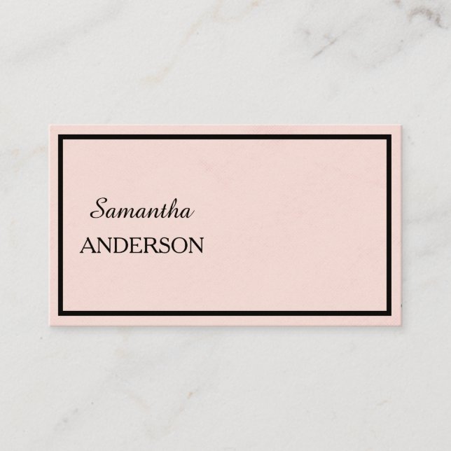 Modern Minimalist | Kraft Rustic Stylish Script  Business Card (Front)