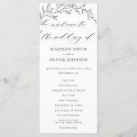 Modern Minimalist Laurel Branch Wedding Program Programme<br><div class="desc">Designed to co-ordinate with our Minimalist Haute Laurel wedding collection, this elegant wedding program features an elegant modern line art laurel and chic typography. Personalise it with your own details easily and quickly, simply press the customise it button to further re-arrange and format the style and placement of the text....</div>