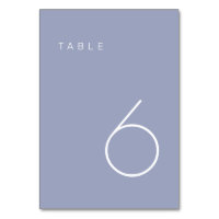 Modern Minimalist Lavender Purple Table Number Tab