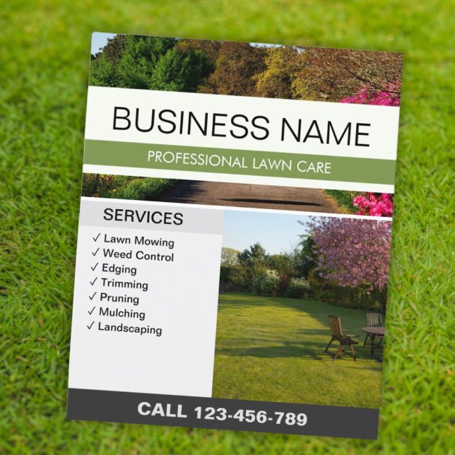 Modern Minimalist Lawn Care and Landscaping Flyer (Creator Uploaded)