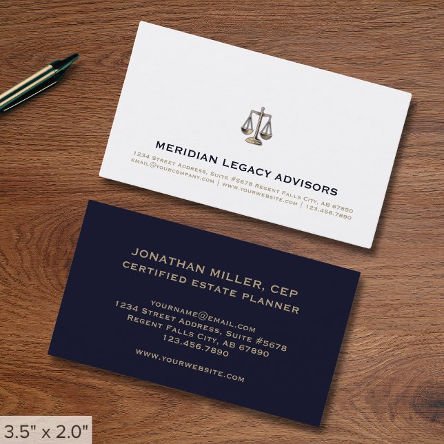 Modern Minimalist Legal Business Card (Creator Uploaded)