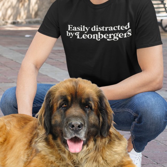 Modern Minimalist Leonberger Dog Dad Mum T-Shirt (Creator Uploaded)