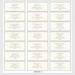 Modern Minimalist | Light Yellow Guest Address<br><div class="desc">This Modern Minimalist light yellow guest address sticker is perfect for your classy boho wedding. Its simple, unique abstract design accompanied by a contemporary minimal script and a white and dark green colour palette gives this product a feel of elegant formal luxury while staying simplistic, chic bohemian. Keep it as...</div>