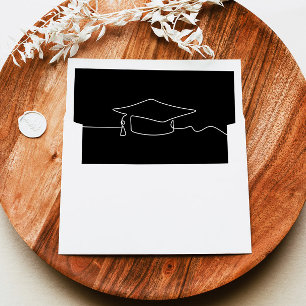 Modern Minimalist Line Art Graduation Envelope