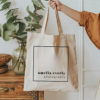 Modern Minimalist Logo Business Branding Tote Bag