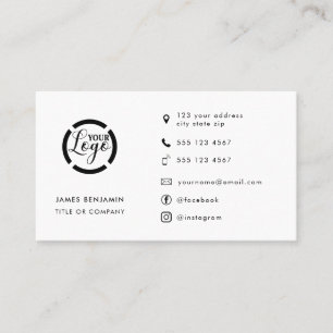 Modern Minimalist Logo   Custom Icons Social Media Business Card