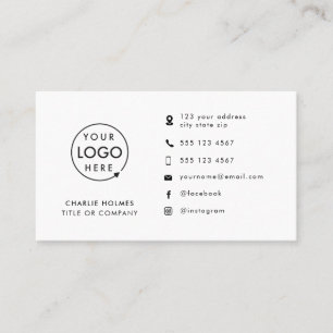 Modern Minimalist Logo   Custom Icons Social Media Business Card