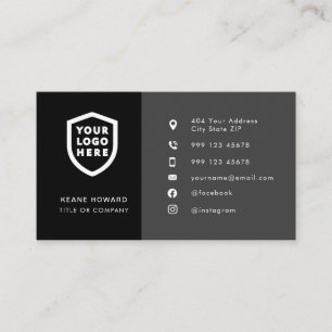Modern Minimalist Logo   Custom Icons Social Media Business Card