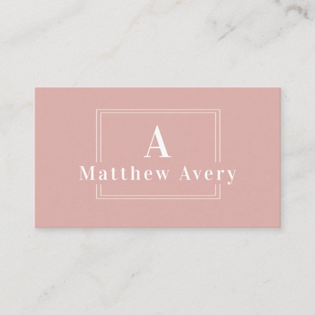 modern minimalist logo monogram business card (Front)