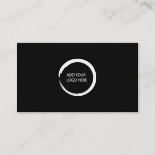 Modern minimalist logo simple black professional business card