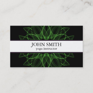 Modern Minimalist  Lotus Yoga Instructor  Business Card