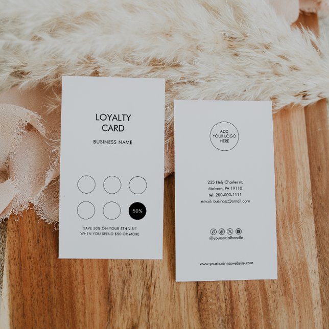 Modern Minimalist Loyalty  Business Card (Creator Uploaded)