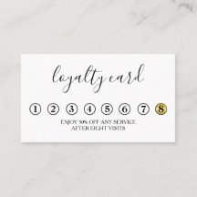 Modern Minimalist Loyalty Card