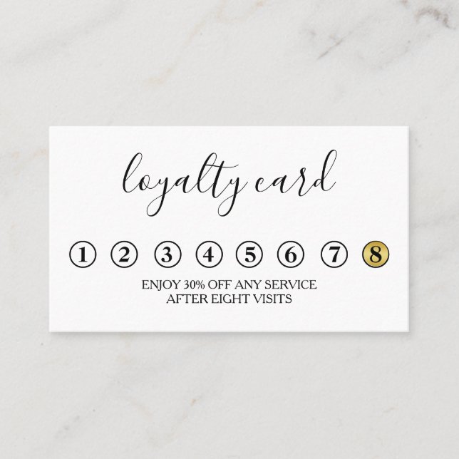 Modern Minimalist Loyalty Card (Front)