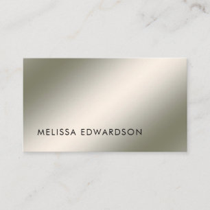 Modern minimalist luminous silver professional bus business card