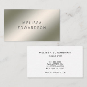 Modern minimalist luminous silver professional business card
