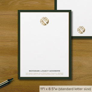 Modern Minimalist Luxury Custom Letterhead