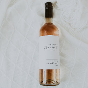 Modern Minimalist Maid Of Honour Proposal Wine Label