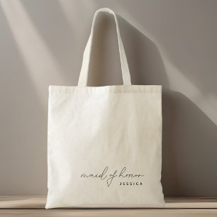 Modern Minimalist Maid of Honour Tote Bag