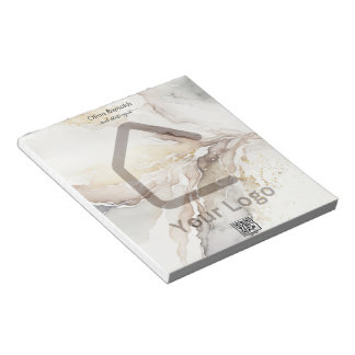 Modern Minimalist Marble Texture Overlay Neutral Notepad
