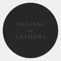 Modern Minimalist Matte Black Wedding