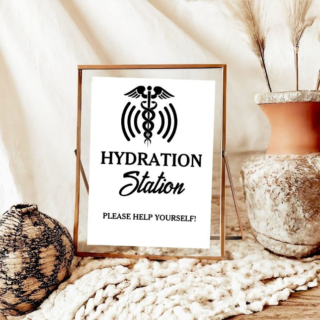 Modern Minimalist Medical Graduation Drink Party Poster (Creator Uploaded)