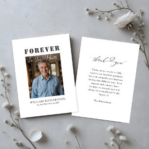 Modern Minimalist Memorial Funeral Sympathy Card