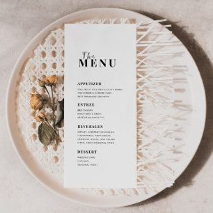 Modern Minimalist Menu