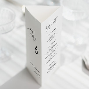 Modern Minimalist Menu & Table number trifold