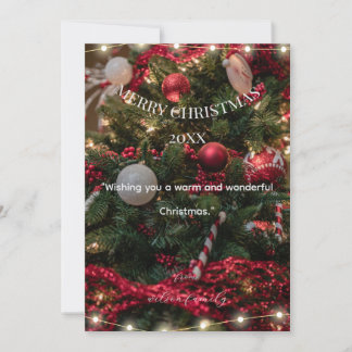 Modern Minimalist Merry Christmas Holiday Card 