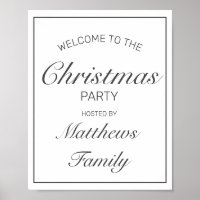 Modern Minimalist Merry Christmas Welcome Sign