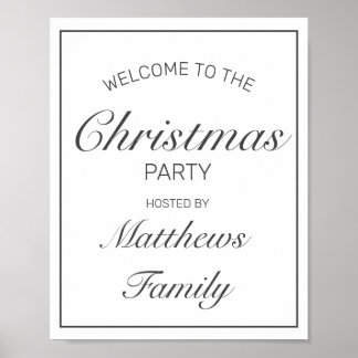 Modern Minimalist Merry Christmas Welcome Sign
