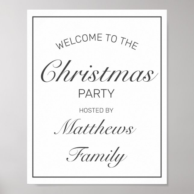 Modern Minimalist Merry Christmas Welcome Sign (Front)