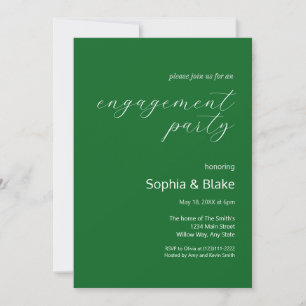 Modern Minimalist Mint Green Engagement Party Invitation