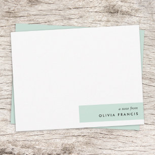 Modern Minimalist Mint Green Pastel Card