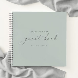 Modern Minimalist Mint Guest Book Weddings